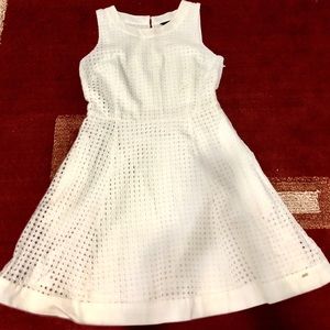 Tommy Hilfiger Fit and Flare White Dress (size 8)
